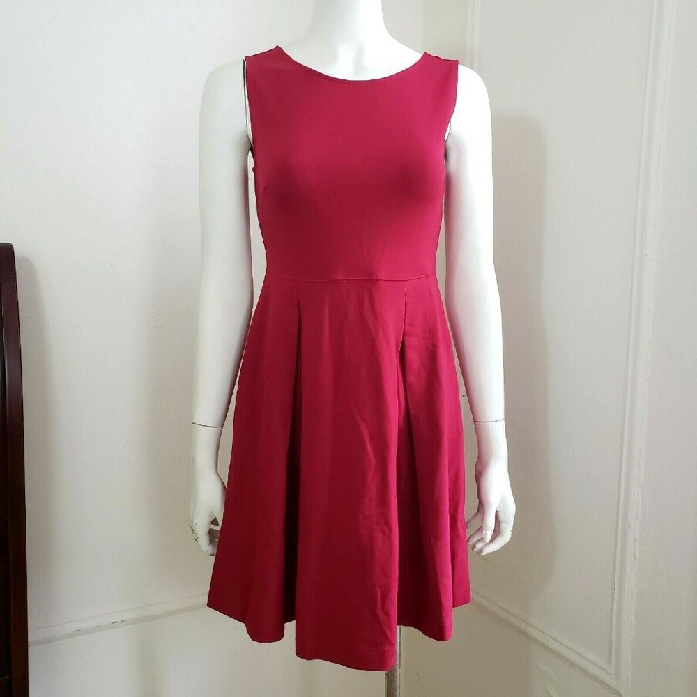Lark & Ro Sleeveless Crew Neck Pleated Dress sz 4